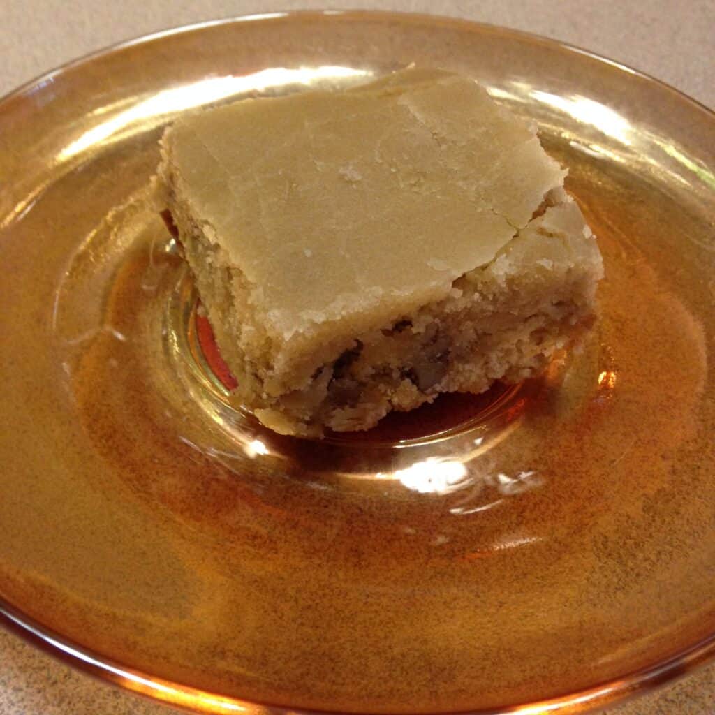 Butterscotch Brownies with Brown Sugar Icing